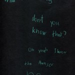 What you're doing. Don't you know that? Oh yeah I know the answer: no.